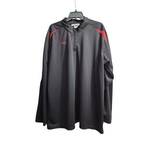 BOOMBAH Pullover Jacket‎ Lightweight Quarter Zip Athletic Red Black 2XL